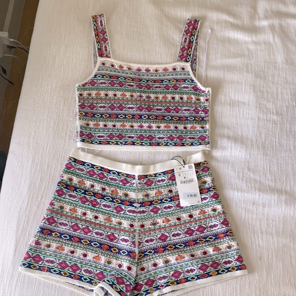 Zara The Knitwear Collection Beaded Set